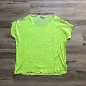 MICHAEL Michael Kors Neon Yellow Short Sleeve Top